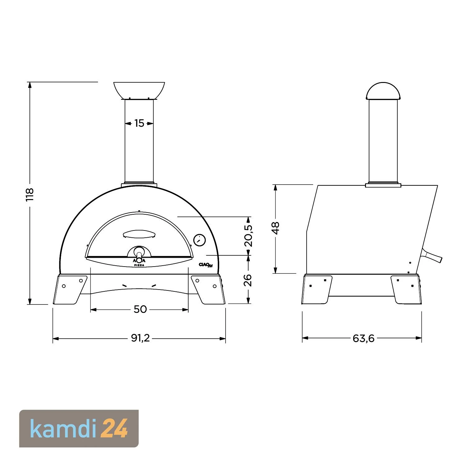 Alfa Forni Pizzaofen Ciao Grau Ohne Unterbau 13 Alfa Forni Pizzaofen Ciao Grau Ohne Unterbau – Bild 11
