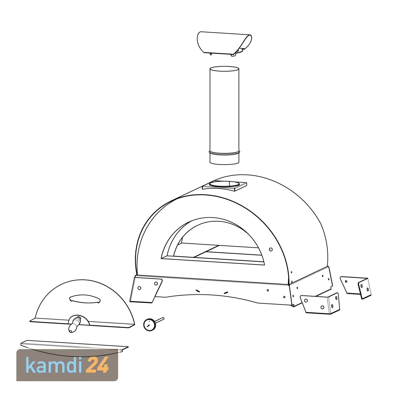 Alfa Forni Pizzaofen Ciao Grau Ohne Unterbau 14 Alfa Forni Pizzaofen Ciao Grau Ohne Unterbau – Bild 12