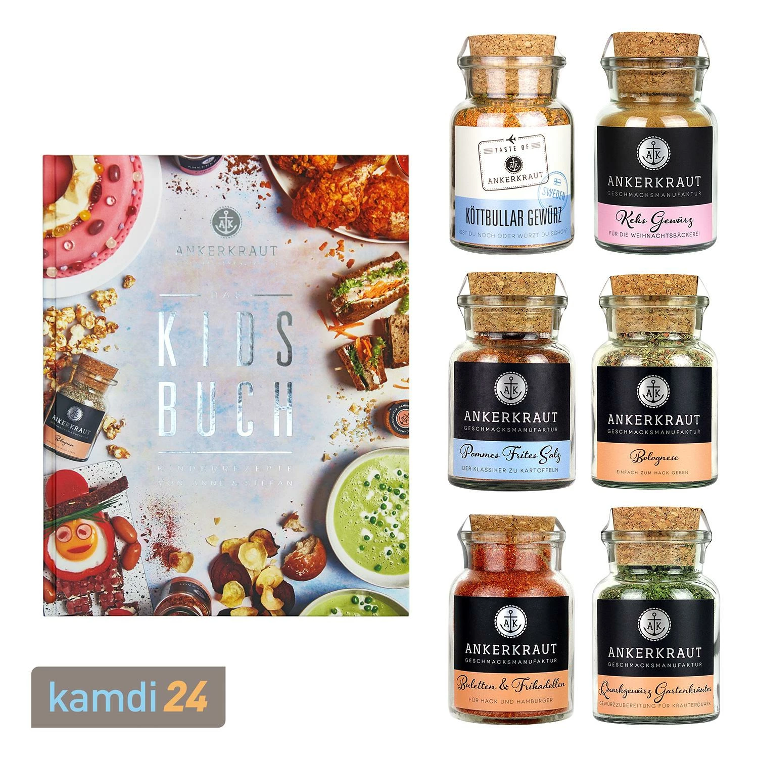 Ankerkraut Gewürzmischungen-Set Kinder Kochen Selbst, Inkl. Kids Kochbuch 3 Ankerkraut Gewürzmischungen-Set Kinder Kochen Selbst, Inkl. Kids Kochbuch