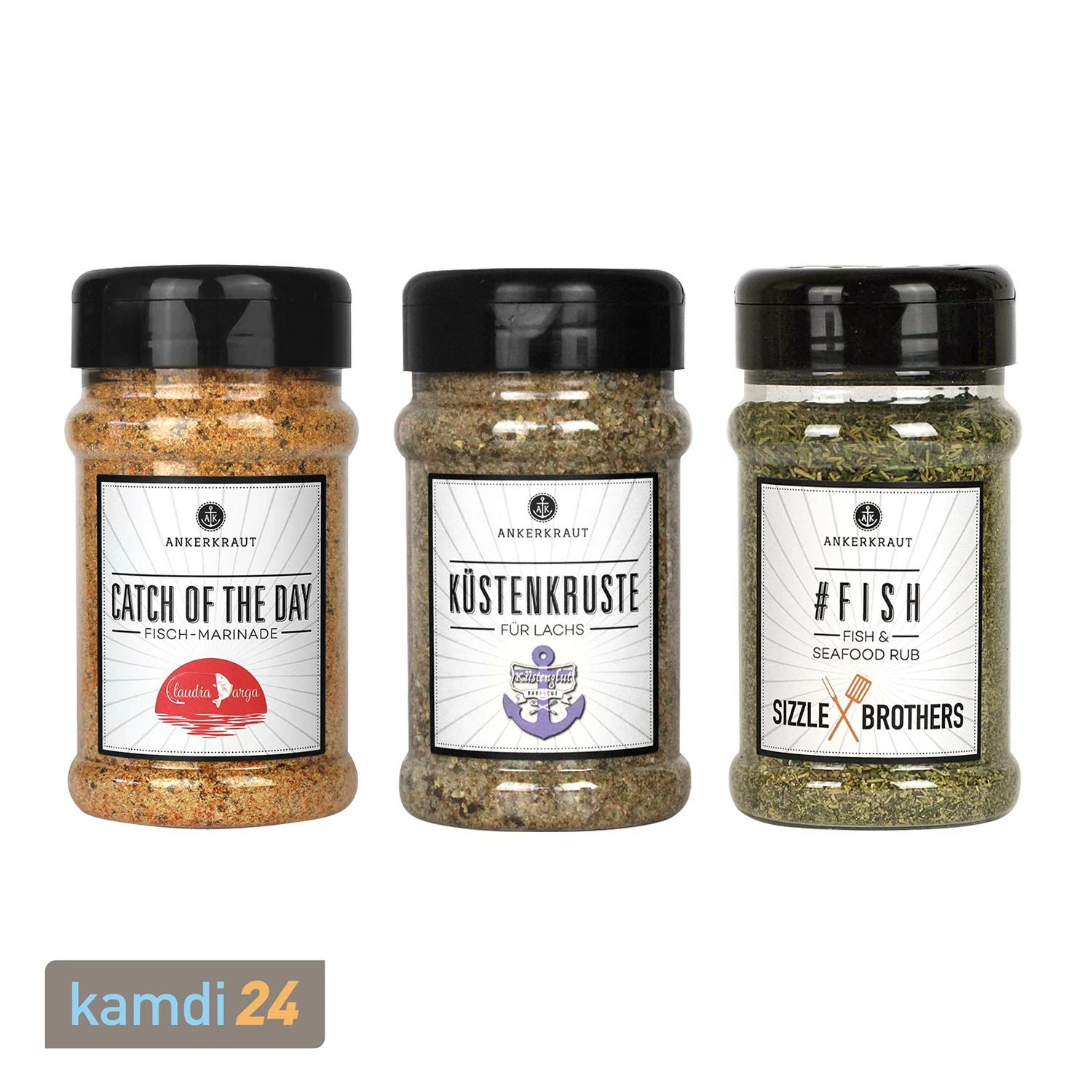 Ankerkraut Gewürzstreuer-Set Anglerfreuden 3 Ankerkraut Gewürzstreuer-Set Anglerfreuden