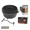 Camp Chef Deluxe Dutch Oven DO-12 Mit 4 Kg Tom Coco Grill-Kokoskohle Briketts Und Feuergott Anzündkamin -Outdoorchef-ausverkauf camp chef deluxe dutch oven do 12 mit 4 kg tom coco bbq grill briketts und feuergott anzuendkamin