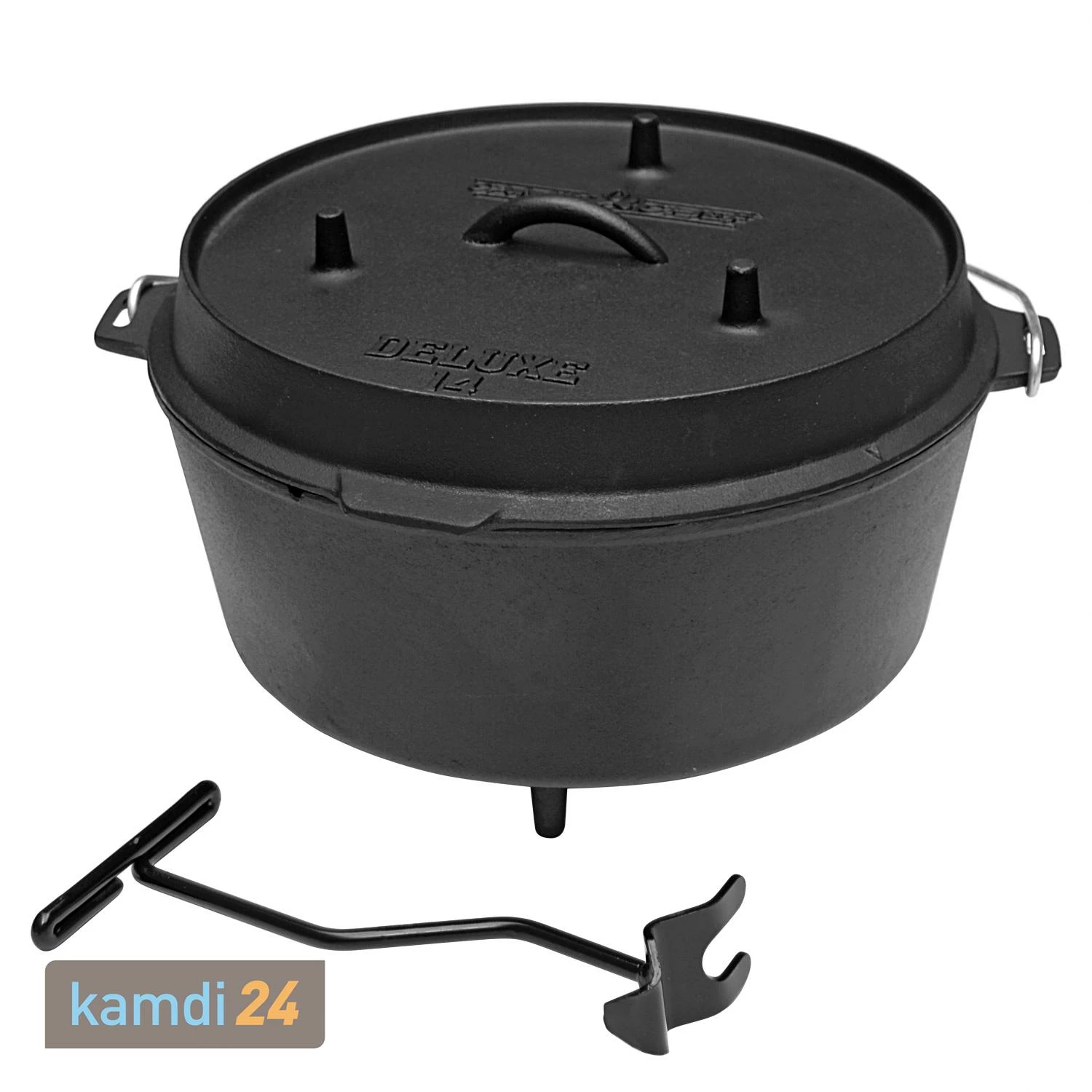 Camp Chef Deluxe Dutch Oven DO-14 Mit 4 Kg Tom Coco Camp Grill-Kokoskohle Briketts Und Feuergott Anzündkamin 4 Camp Chef Deluxe Dutch Oven DO-14 Mit 4 Kg Tom Coco Camp Grill-Kokoskohle Briketts Und Feuergott Anzündkamin – Bild 2