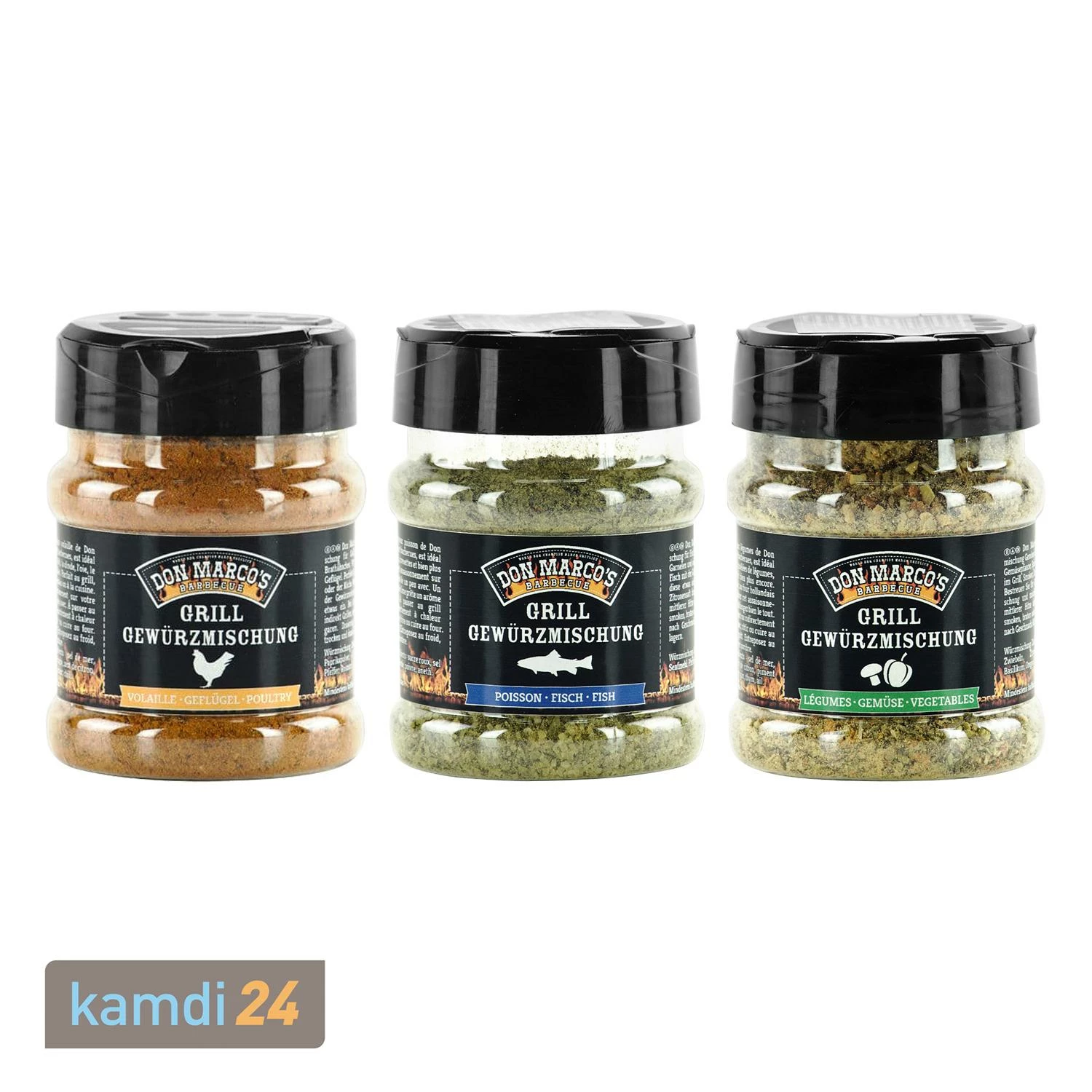 Don Marco´s Barbecue Basic Line Grillgewürze 3er-Set: Geflügel, Fisch & Gemüse 3 Don Marco´s Barbecue Basic Line Grillgewürze 3er-Set: Geflügel, Fisch & Gemüse