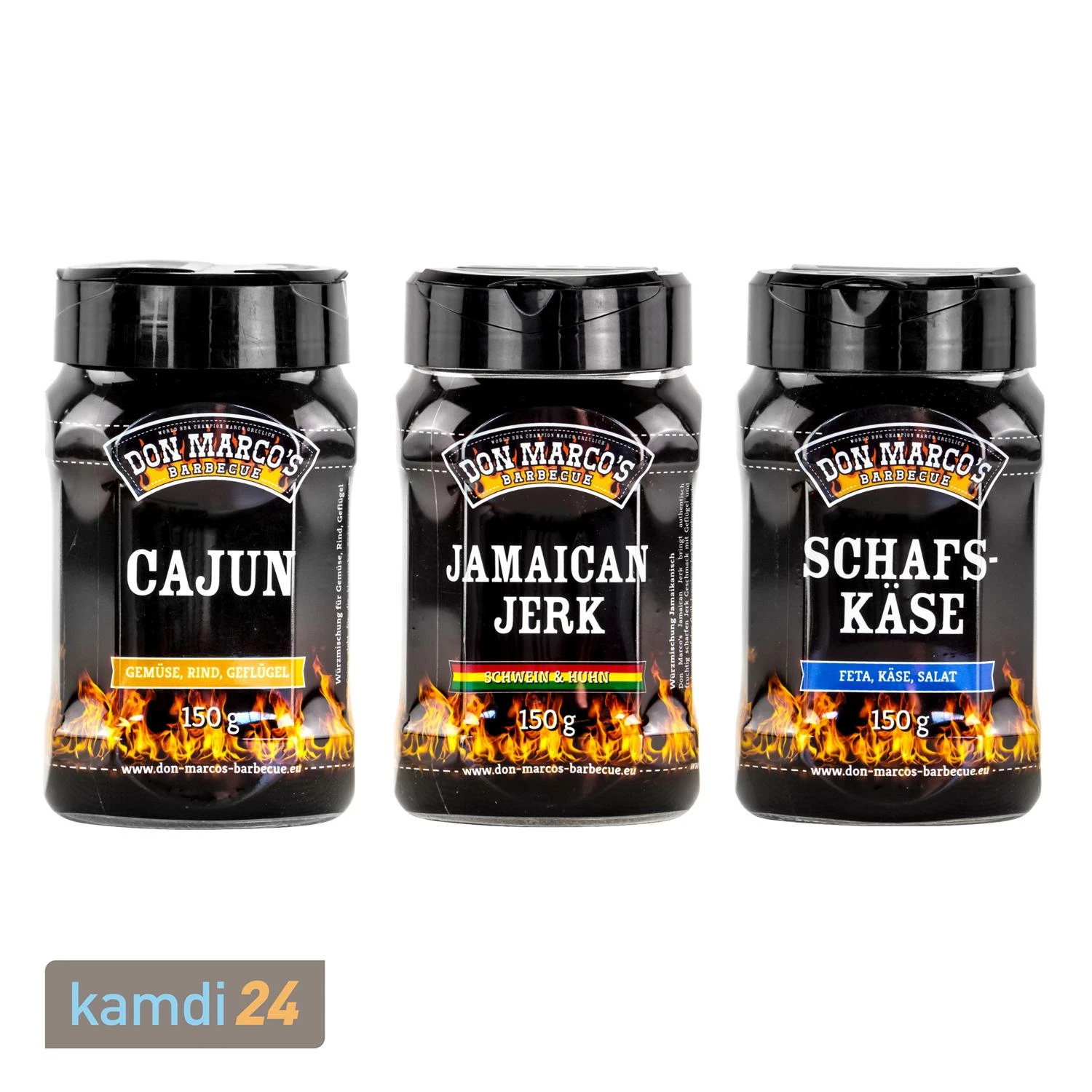 Don Marco´s Barbecue-Gewürz-Set: Cajun, Jamaican Jerk & Schafskäse 3 Don Marco´s Barbecue-Gewürz-Set: Cajun, Jamaican Jerk & Schafskäse