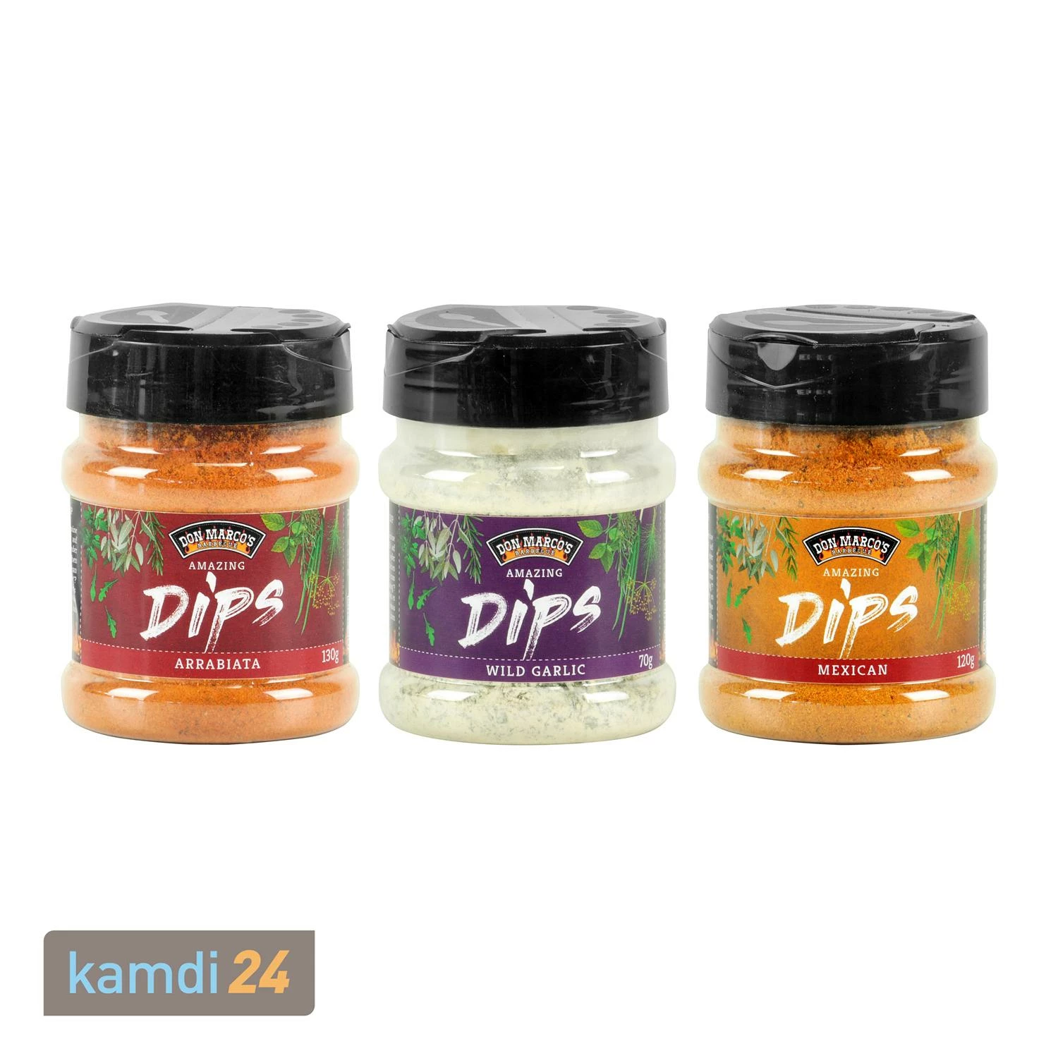 Don Marco's Dip 3er-Set: Arrabiata, Wild Garlic & Mexican 3 Don Marco's Dip 3er-Set: Arrabiata, Wild Garlic & Mexican