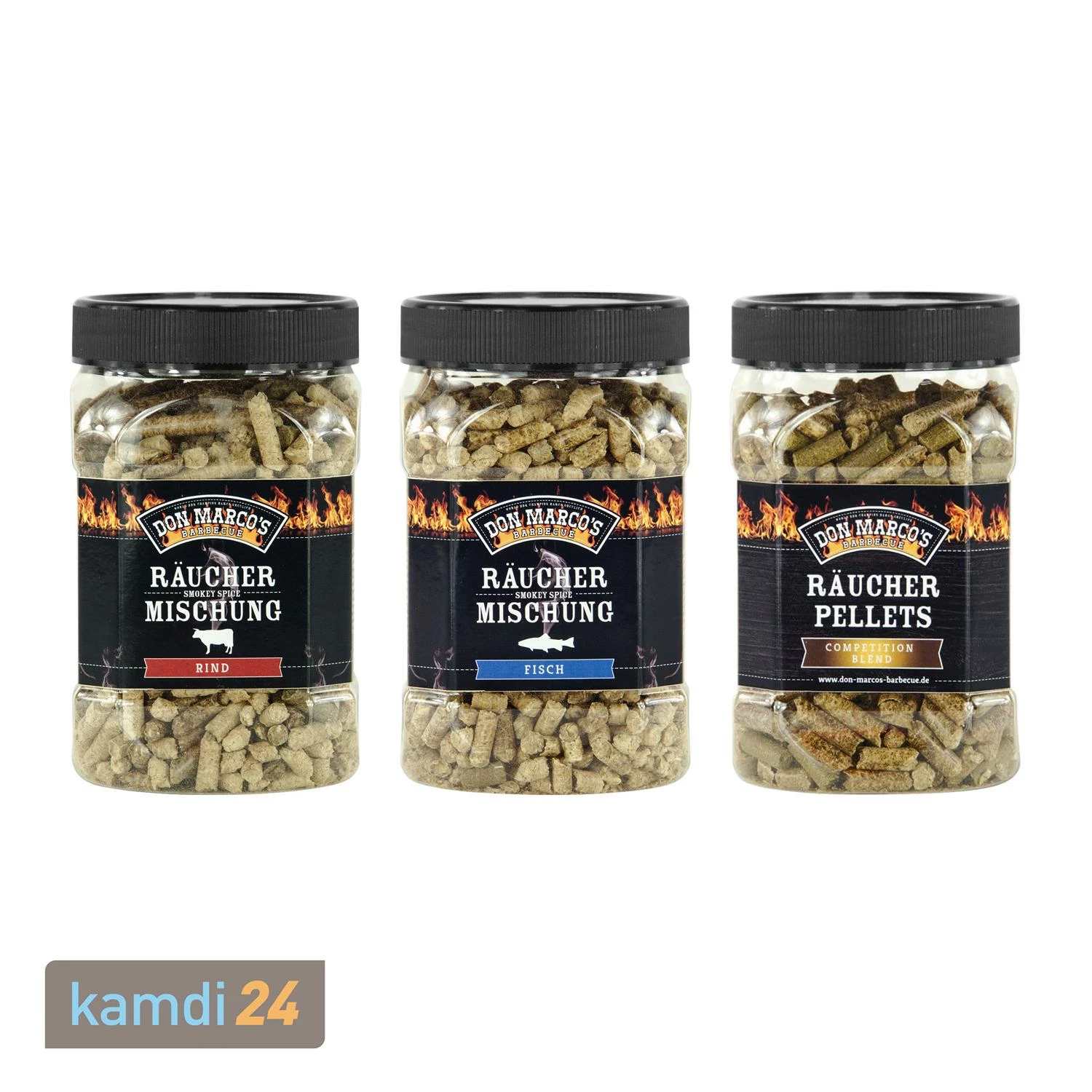 Don Marco´s Räucherpellets 3er-Set: Für Rind, Für Fisch Und Competition Blend 3 Don Marco´s Räucherpellets 3er-Set: Für Rind, Für Fisch Und Competition Blend