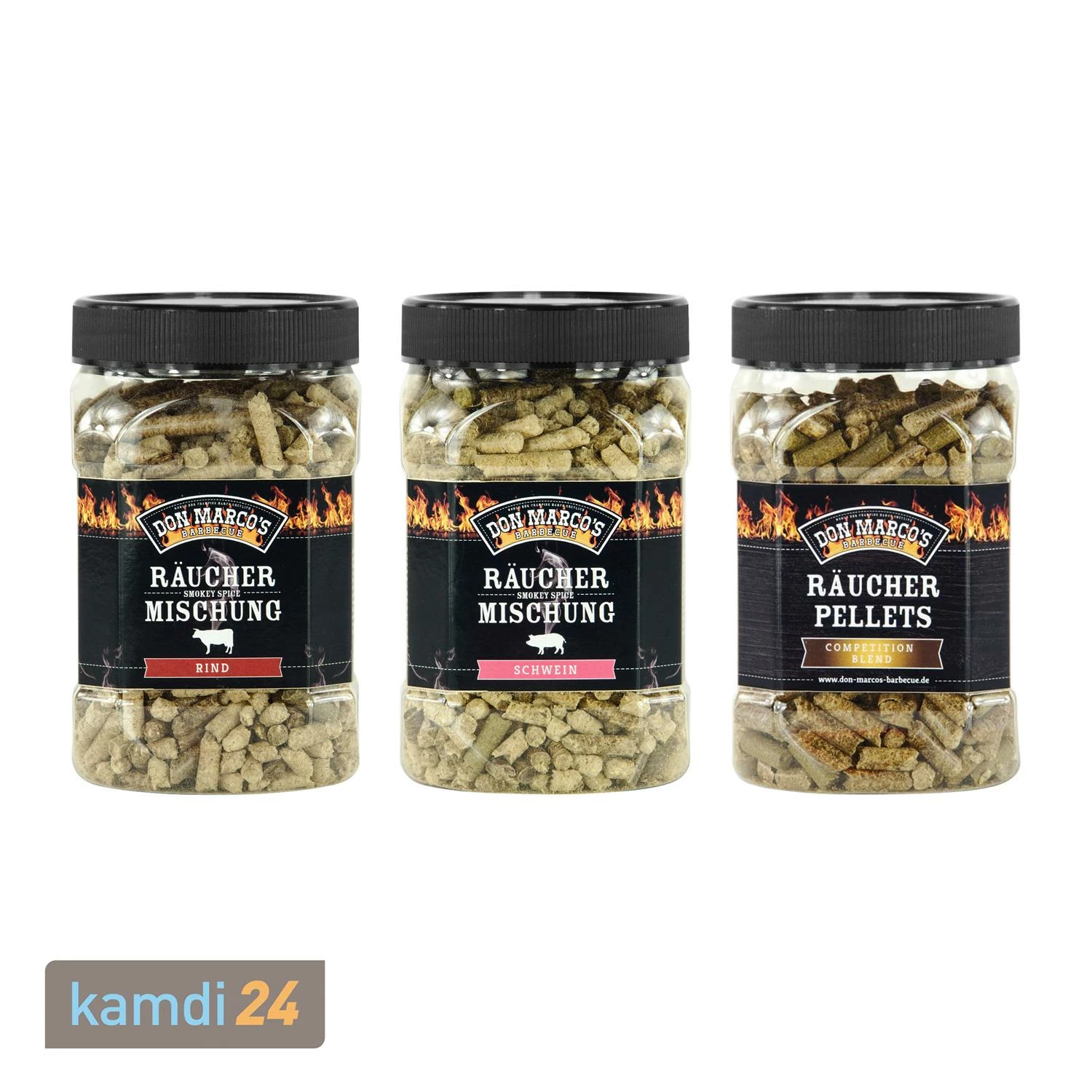 Don Marco´s Räucherpellets 3er-Set: Für Rind, Für Schwein Und Competition Blend 3 Don Marco´s Räucherpellets 3er-Set: Für Rind, Für Schwein Und Competition Blend