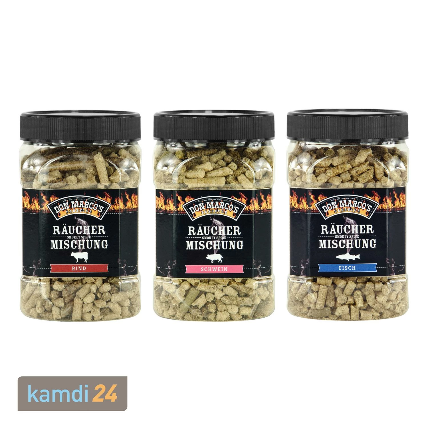 Don Marco´s Räucherpellets 3er-Set: Für Rind, Schwein Und Fisch 3 Don Marco´s Räucherpellets 3er-Set: Für Rind, Schwein Und Fisch