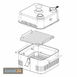 Everdure CUBE 360 Tragbarer Holzkohlegrill Mit Deckel All Black -Outdoorchef-ausverkauf everdure cube 360 tragbarer holzkohlegrill mit deckel all black 25675 m 11