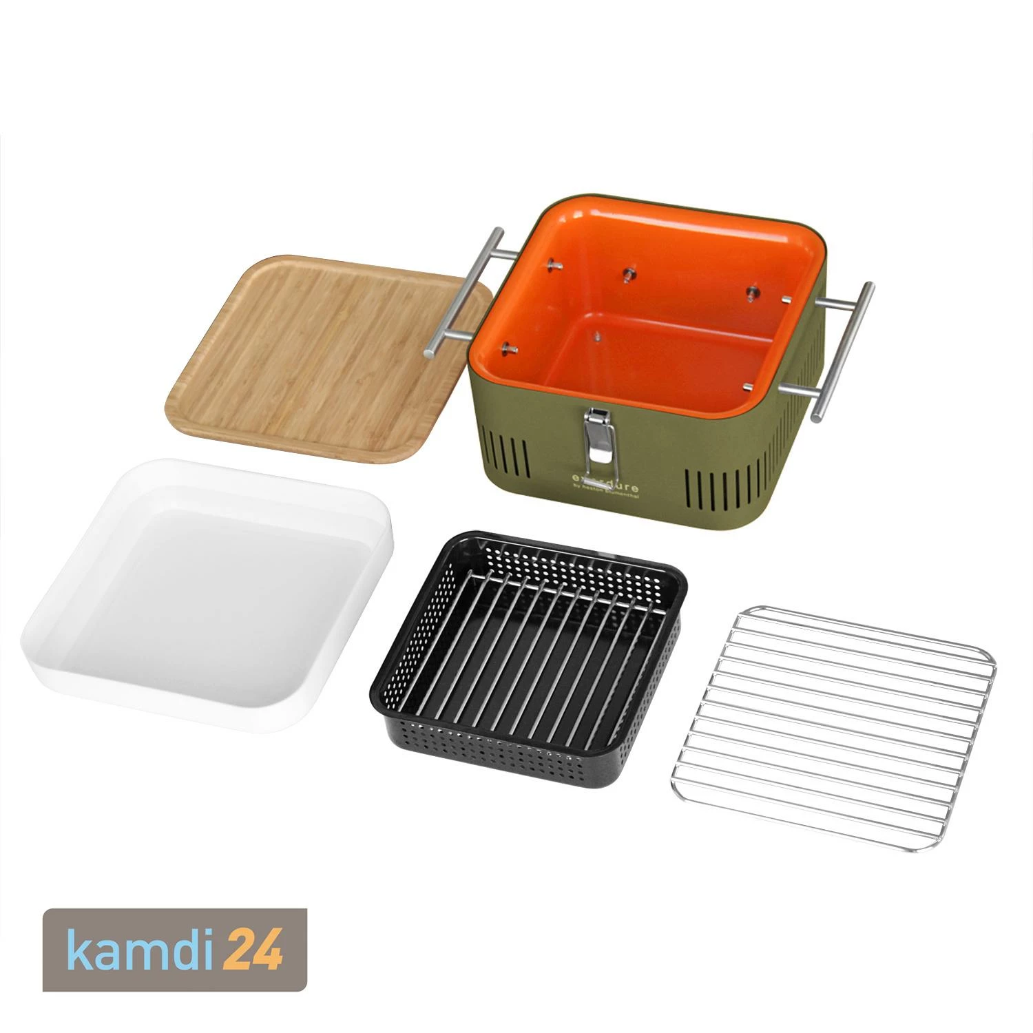 Everdure CUBE™ Holzkohlegrill Khaki 8 Everdure CUBE™ Holzkohlegrill Khaki – Bild 6