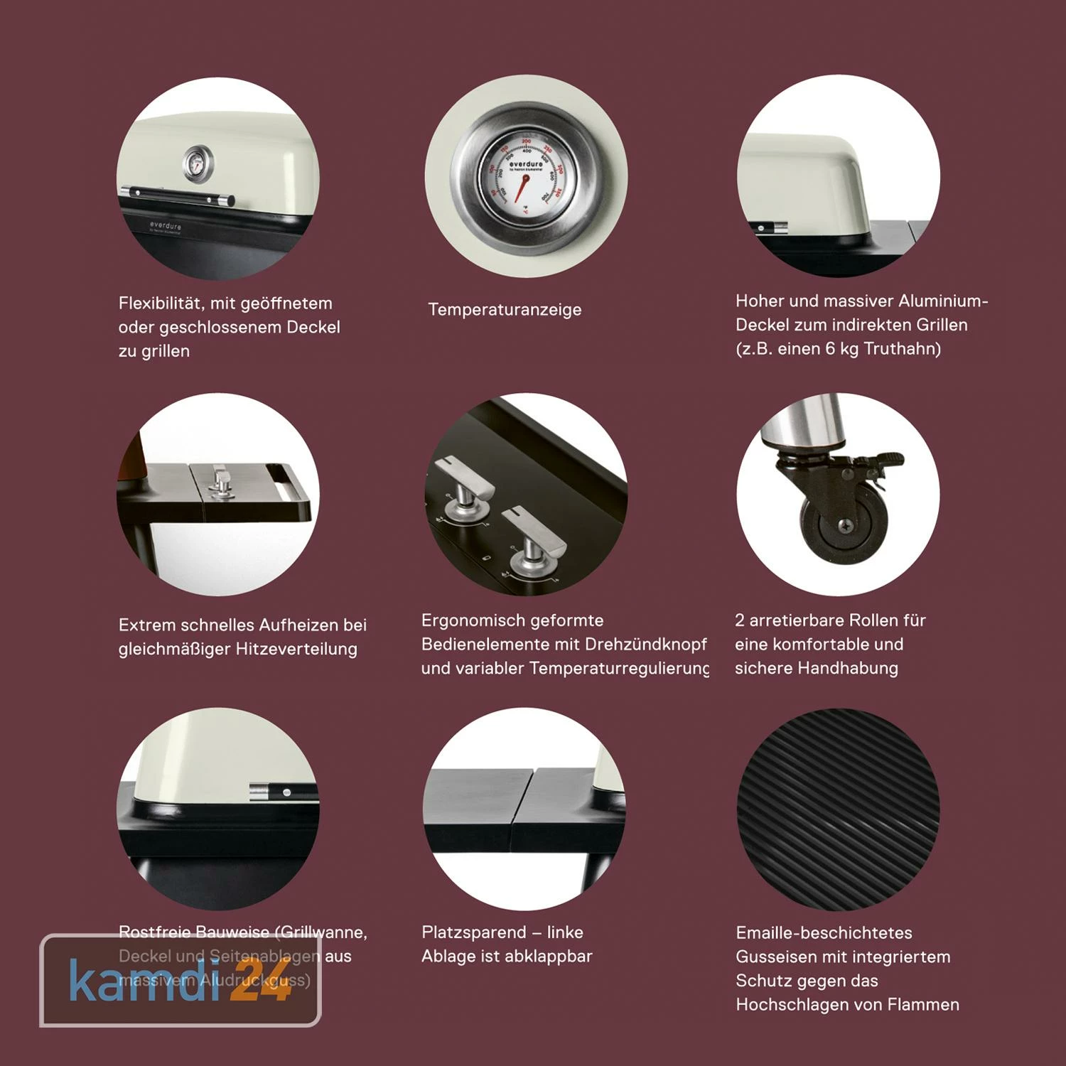 Everdure FORCE™ Gasgrill Stone + Abdeckhaube 12 Everdure FORCE™ Gasgrill Stone + Abdeckhaube – Bild 10