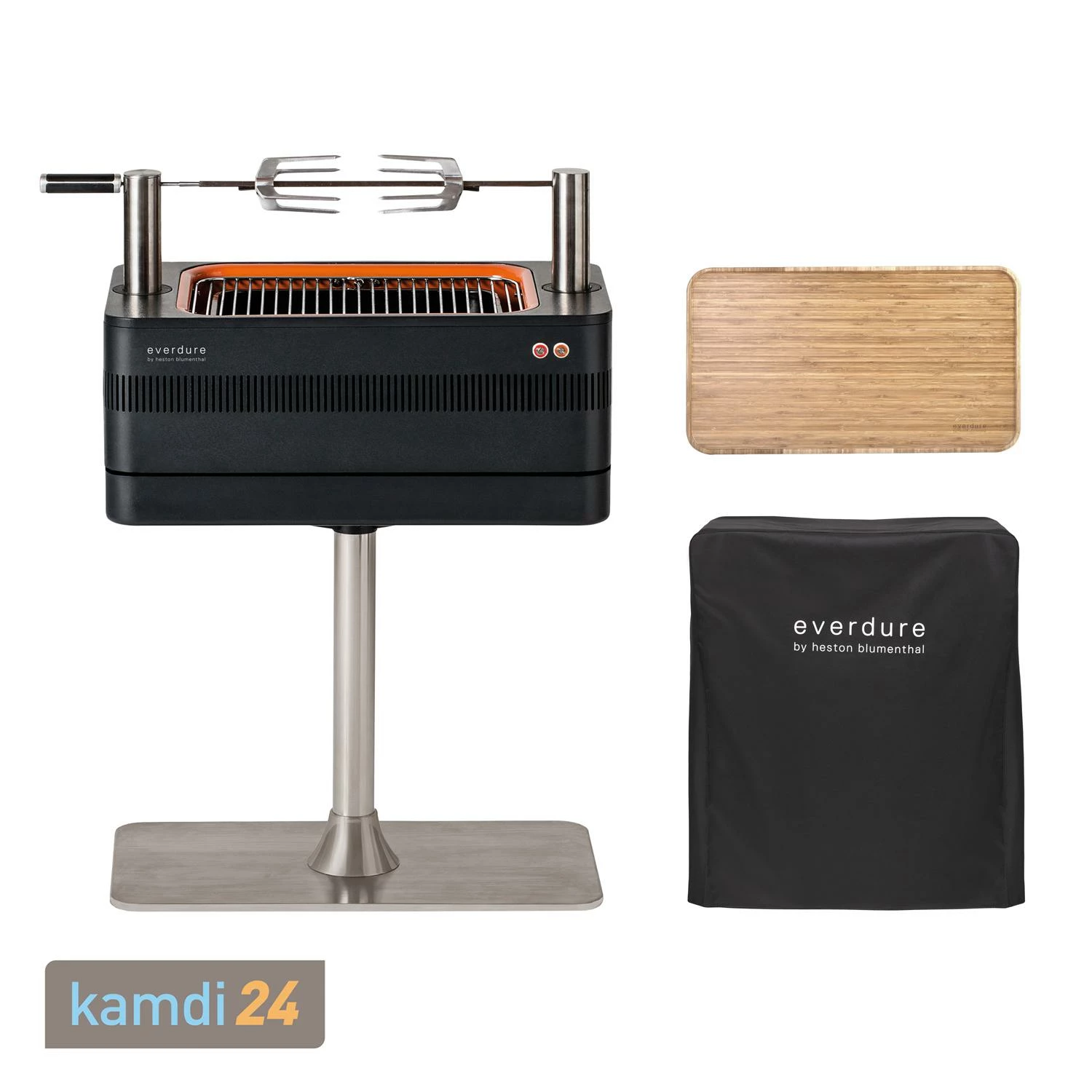 Everdure FUSION™ Holzkohlegrill + Abdeckhaube + Bambustischplatte 3 Everdure FUSION™ Holzkohlegrill + Abdeckhaube + Bambustischplatte