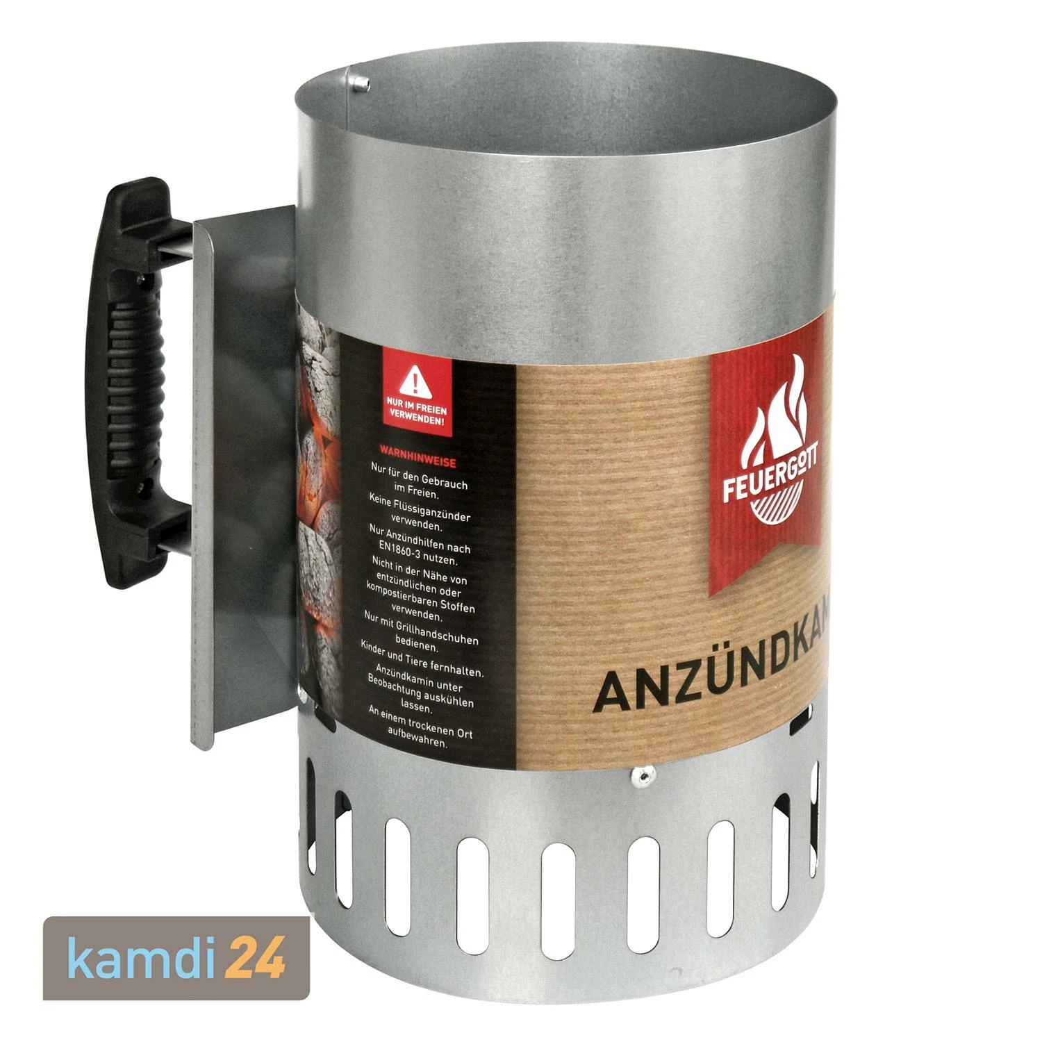 FEUERGOTT Anzündkamin Premium BIG XXL + OlioBric Grill-Briketts 2er-Pack (6 Kg) 4 FEUERGOTT Anzündkamin Premium BIG XXL + OlioBric Grill-Briketts 2er-Pack (6 Kg) – Bild 2