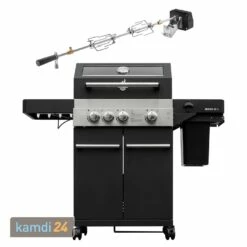Feuergott Gas-Grillstation Hektor 3B-S Inkl. Abdeckhaube + Drehspieß