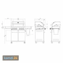 Feuergott Gas-Grillstation Hektor 4B-S Inkl. Abdeckhaube -Outdoorchef-ausverkauf feuergott gas grillstation hektor 4b s inkl abdeckhaube 25364 m 11