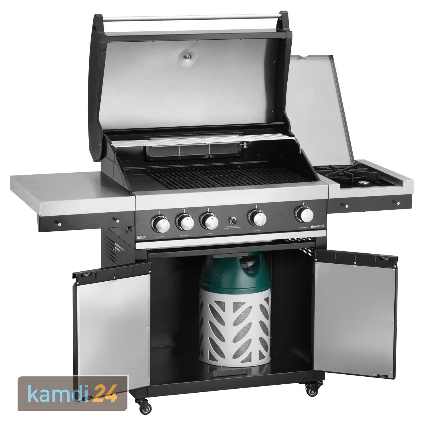 Grandhall Maxim G4 Trolley Gasgrill 5 Grandhall Maxim G4 Trolley Gasgrill – Bild 3