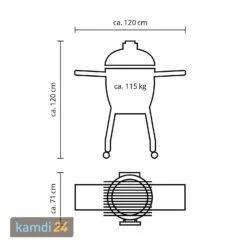MONOLITH BASIC Keramikgrill Schwarz -Outdoorchef-ausverkauf monolith basic keramikgrill schwarz m 6
