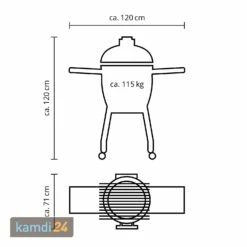 MONOLITH CLASSIC BBQ GURU Keramikgrill PRO-Serie 2.0 Schwarz Mit Gestell Und Seitentischen -Outdoorchef-ausverkauf monolith classic bbq guru keramikgrill pro serie 20 schwarz mit gestell und seitentischen m 8
