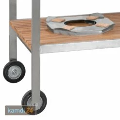 MONOLITH Grilltisch Aus Edelstahl Und Teakholz Für LeCHEF -Outdoorchef-ausverkauf monolith grilltisch aus edelstahl und teakholz fuer lechef m 3