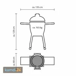 MONOLITH LeCHEF Keramikgrill PRO-Serie 2.0 Schwarz Mit Gestell Und Seitentischen -Outdoorchef-ausverkauf monolith lechef keramikgrill pro serie 20 schwarz mit gestell und seitentischen m 11