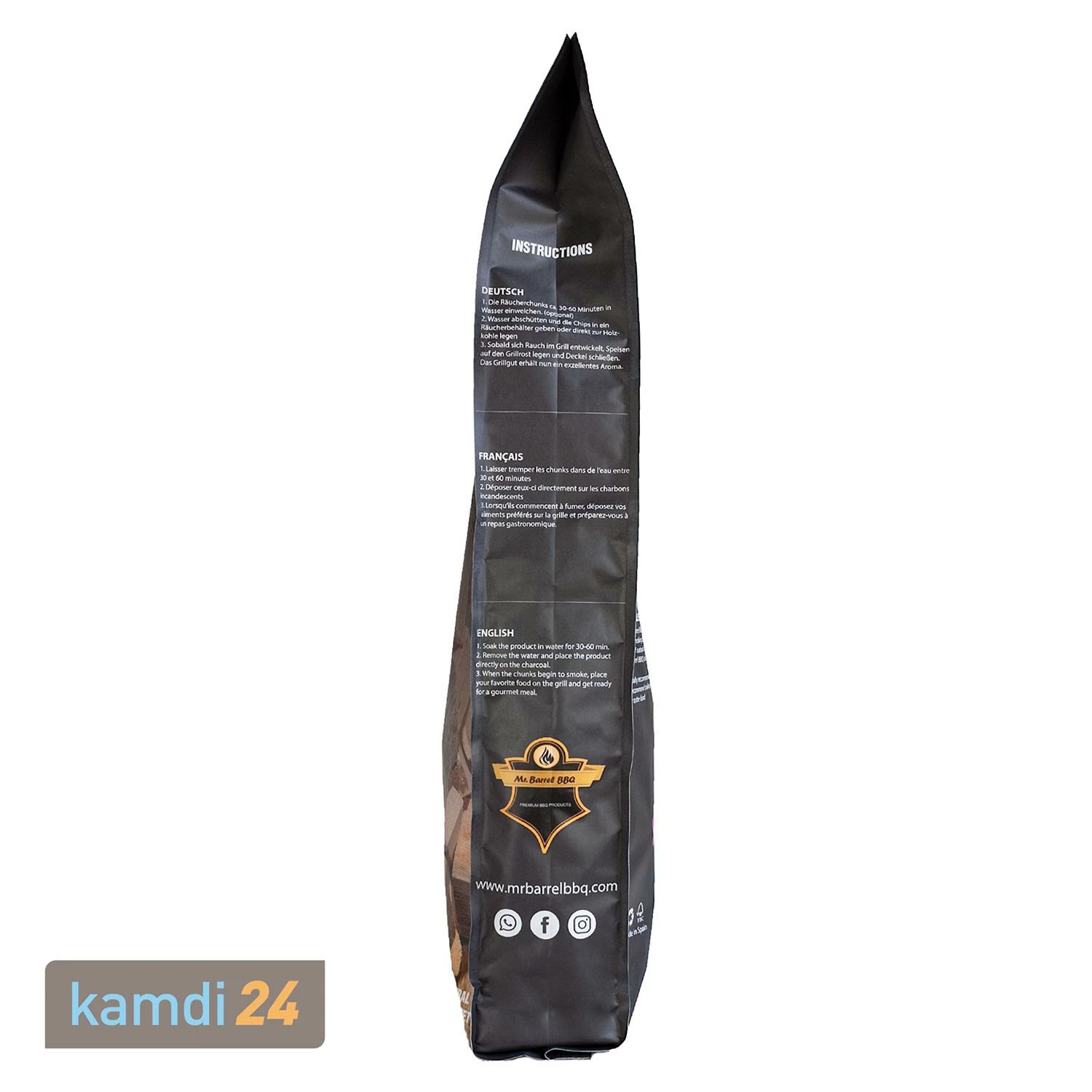 Mr. Barrel BBQ Chunks XL Cognac, 3 Kg 6 Mr. Barrel BBQ Chunks XL Cognac, 3 Kg – Bild 4
