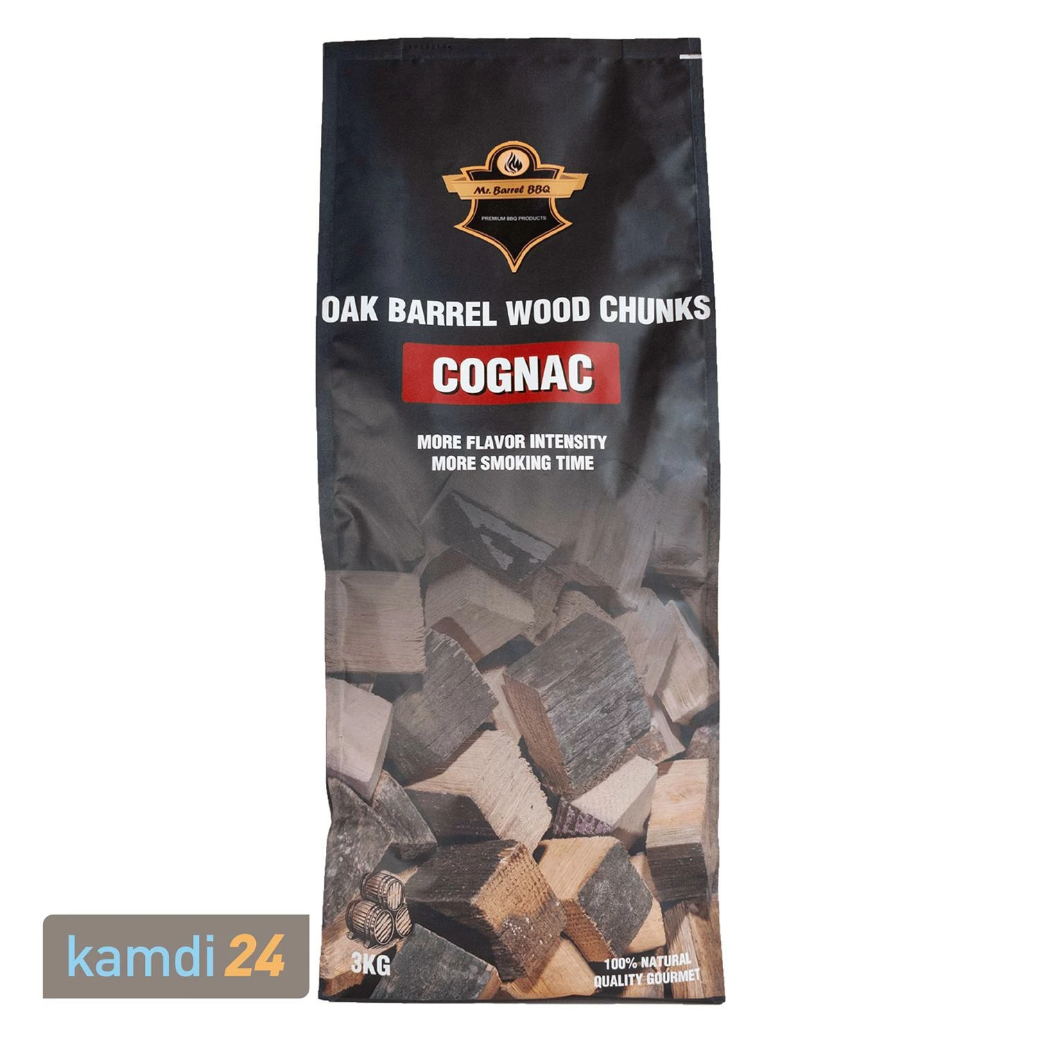 Mr. Barrel BBQ Chunks XL Cognac, 3 Kg 3 Mr. Barrel BBQ Chunks XL Cognac, 3 Kg