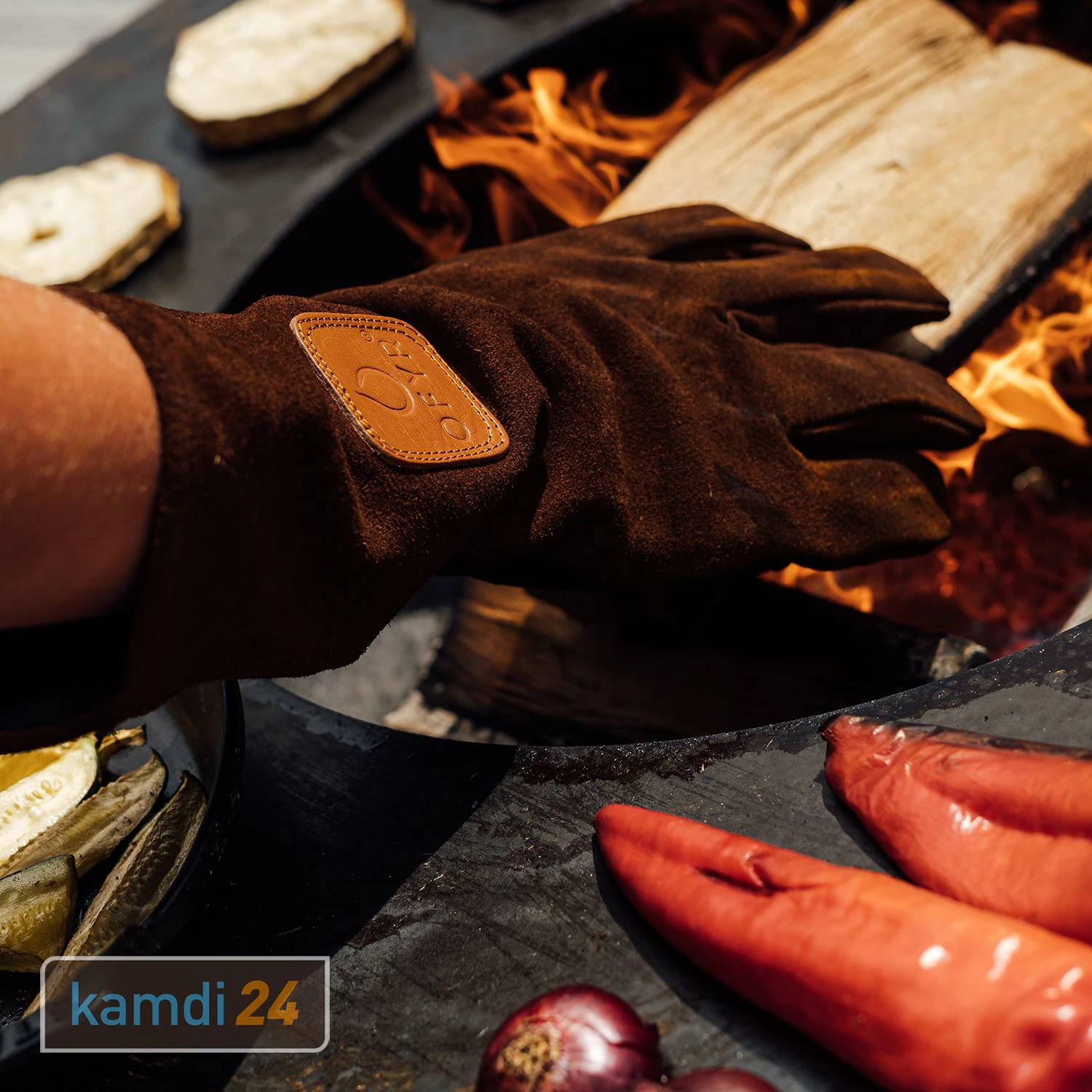 OFYR Grillhandschuhe Wildleder Braun 5 OFYR Grillhandschuhe Wildleder Braun – Bild 3