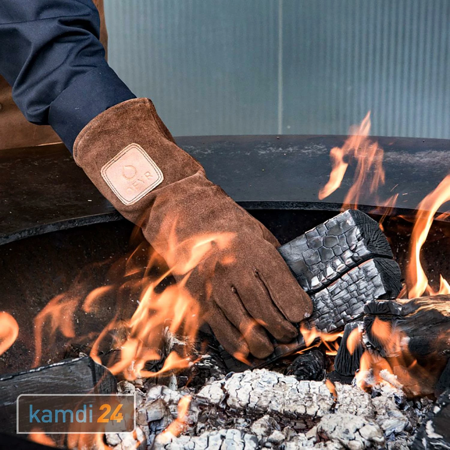 OFYR Grillhandschuhe Wildleder Braun 6 OFYR Grillhandschuhe Wildleder Braun – Bild 4