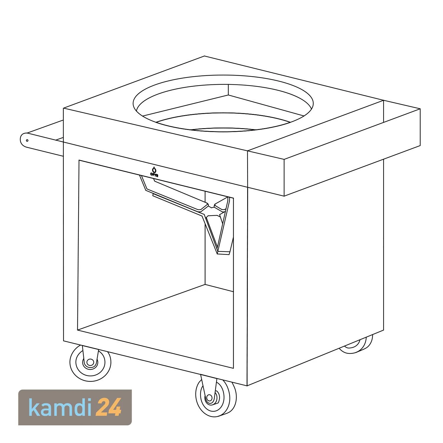 OFYR Sockel Black 65 PRO Teakholz Für Kamado BGE 5 OFYR Sockel Black 65 PRO Teakholz Für Kamado BGE – Bild 3