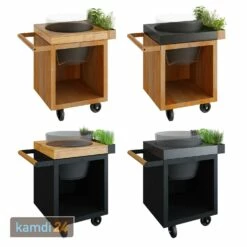 OFYR Sockel Corten 65 PRO Teakholz Für Kamado BGE -Outdoorchef-ausverkauf ofyr sockel corten 65 pro teakholz fuer kamado bge m 7