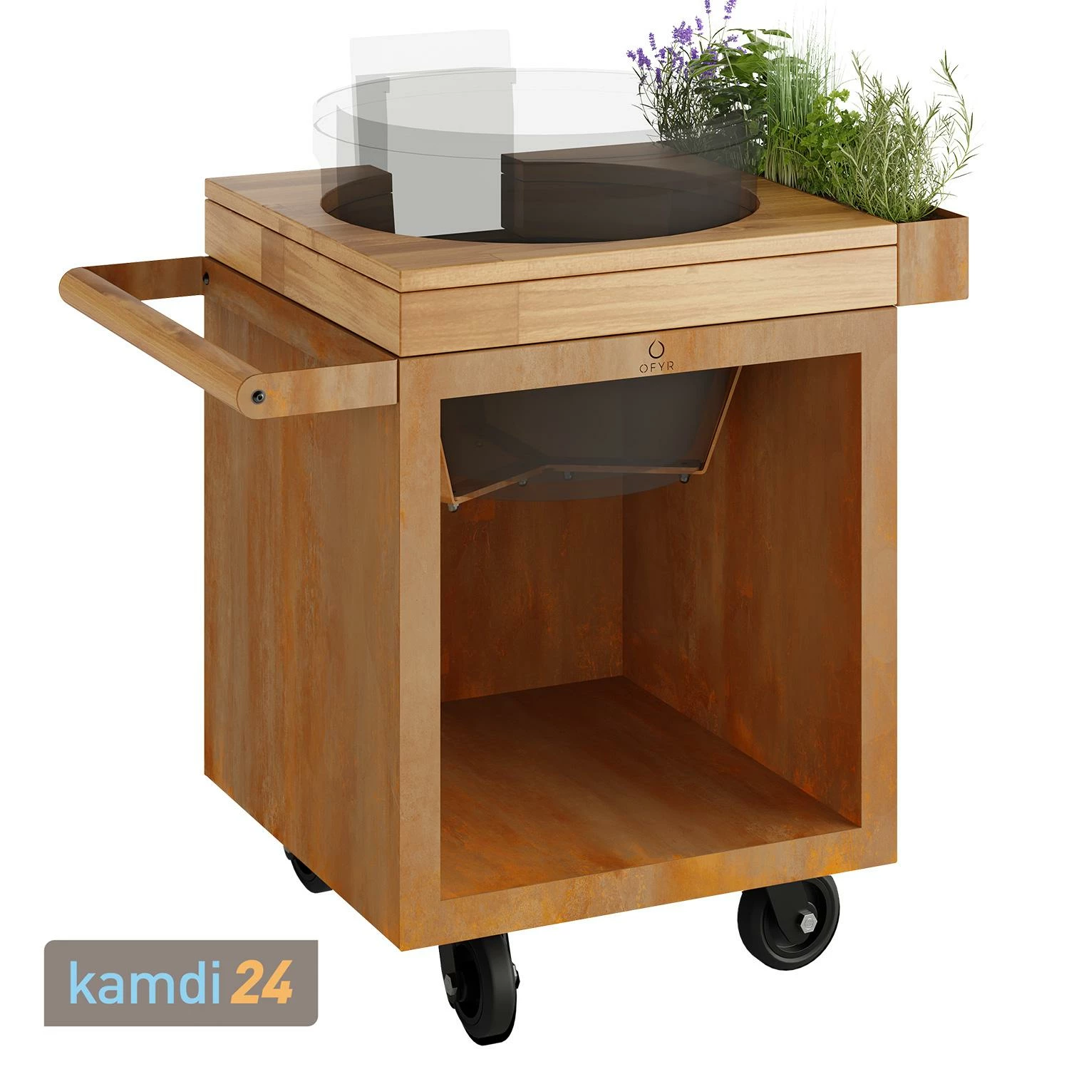 OFYR Sockel Corten 65 PRO Teakholz Für Kamado KJ 3 OFYR Sockel Corten 65 PRO Teakholz Für Kamado KJ