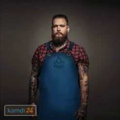 Rock'n'Rubs Grillschürze Leder Blau -Outdoorchef-ausverkauf rocknrubs grillschuerze leder blau 23886 m 1