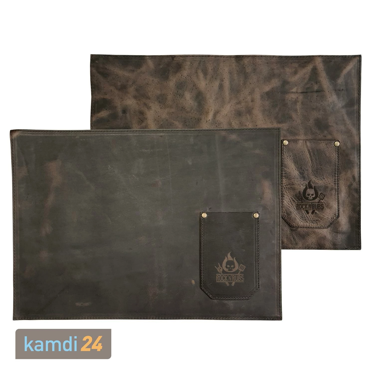 Rock'n'Rubs Tisch-Set Aus Leder Cognac Crunch 5 Rock'n'Rubs Tisch-Set Aus Leder Cognac Crunch – Bild 3