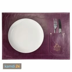 Rock'n'Rubs Tisch-Set Aus Leder Lila -Outdoorchef-ausverkauf rocknrubs tisch set aus leder lila 23971 m 1