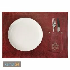 Rock'n'Rubs Tisch-Set Aus Leder Rot -Outdoorchef-ausverkauf rocknrubs tisch set aus leder rot 23968 m 1