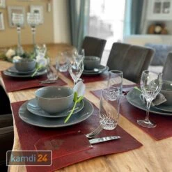 Rock'n'Rubs Tisch-Set Aus Leder Rot -Outdoorchef-ausverkauf rocknrubs tisch set aus leder rot 23968 m 2