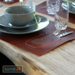 Rock'n'Rubs Tisch-Set Aus Leder Rot -Outdoorchef-ausverkauf rocknrubs tisch set aus leder rot 23968 m 3