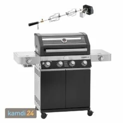Rösle RÖSLE BBQ-Station Videro G4-S Vario+ Aktuelles Modell Schwarz Gasgrill + Drehspieß
