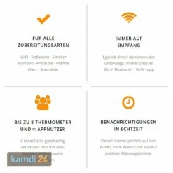 The MeatStick Set 4: 2x The MeatStick Inkl. Ladegerät, WiFi Bridge Und Transporttasche -Outdoorchef-ausverkauf the meatstick set 4 2x the meatstick inkl ladegeraet wifi bridge und transporttasche 20480 m 6