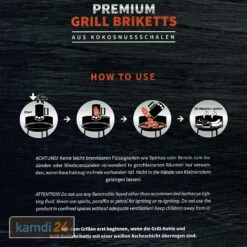 TOM COCO Grill-Kokoskohle Briketts, Quader, 2 X 10 Kg (20 Kg) -Outdoorchef-ausverkauf tom coco grill kokoskohle briketts quader 2 x 10 kg 20 kg 15547 m 3