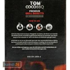 TOM COCO Grill-Kokoskohle Briketts, Quader, 2 X 4 Kg (8 Kg) -Outdoorchef-ausverkauf tom coco grill kokoskohle briketts quader 2 x 4 kg 8 kg 15544 m 2