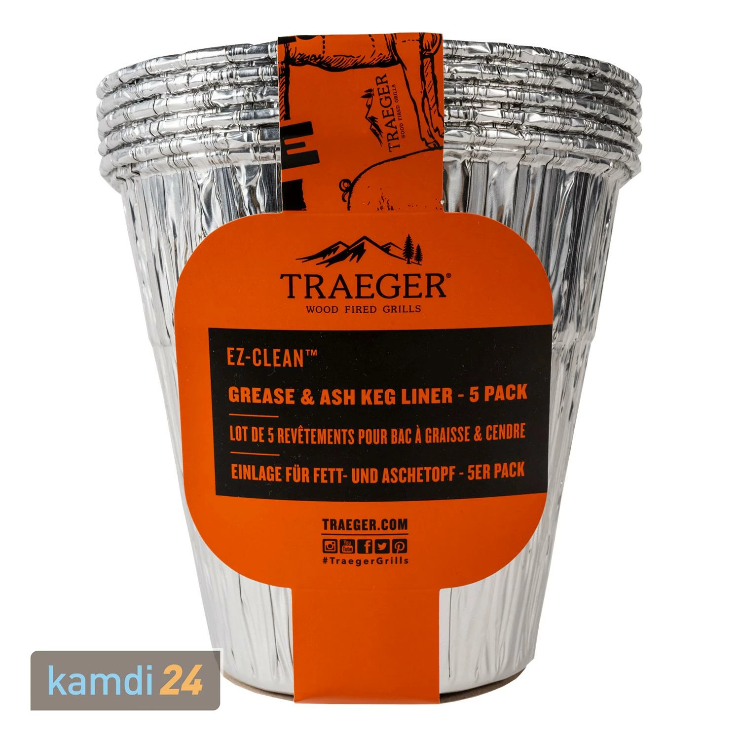 Traeger Aluminium-Einsatz Für EZ-Clean Fett- Und Aschebehälter (5er-Set) 3 Traeger Aluminium-Einsatz Für EZ-Clean Fett- Und Aschebehälter (5er-Set)