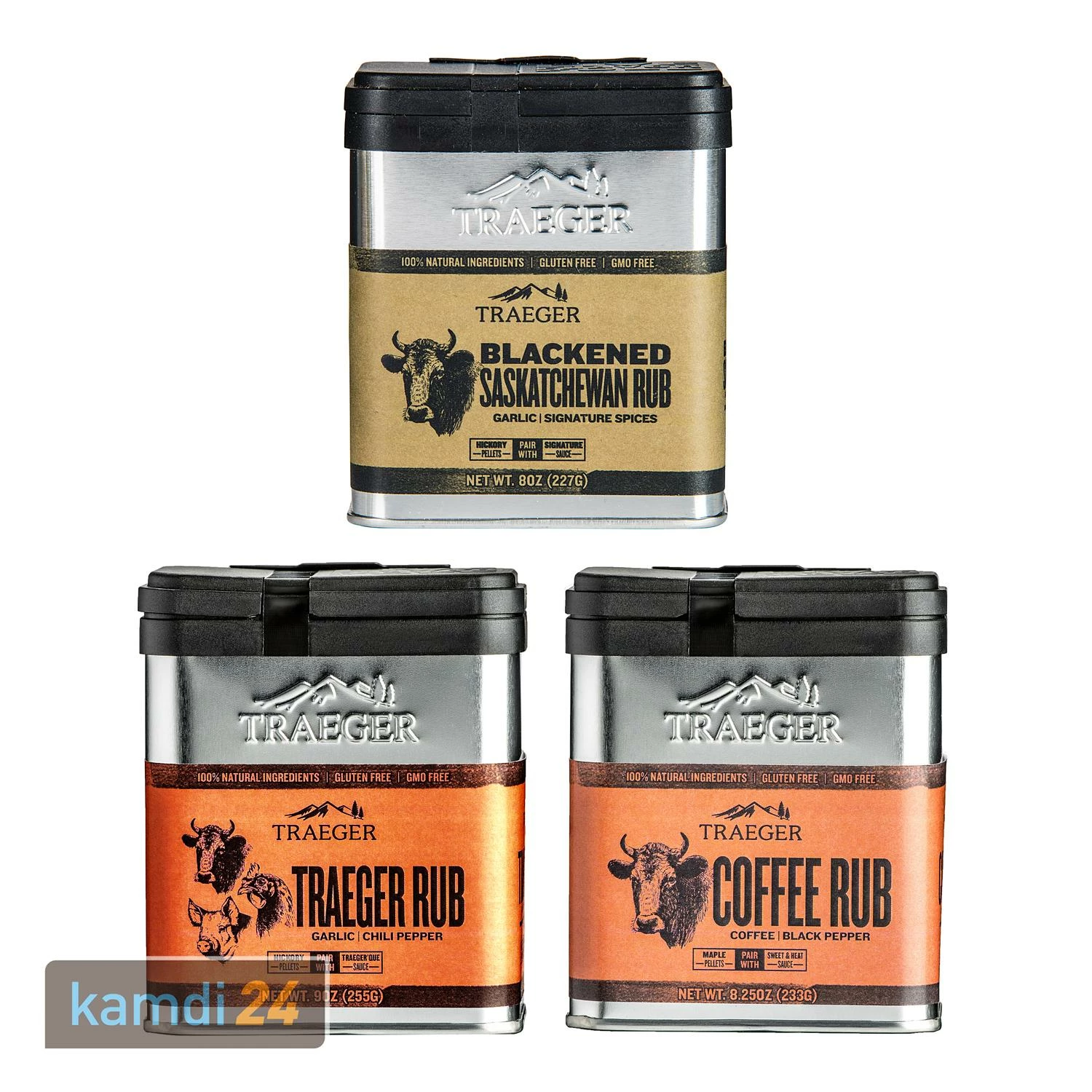 Traeger Rubs 3er-Set: Blackened Saskatchewan, Traeger, Coffee 3 Traeger Rubs 3er-Set: Blackened Saskatchewan, Traeger, Coffee
