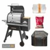 Traeger TIMBERLINE 850 Pellet Grill Schwarz Inkl. Abdeckhaube, Ablaufblech-Schutzfolie + Hartholz Pellets Cherry 9 Kg -Outdoorchef-ausverkauf traeger timberline 850 pellet grill schwarz inkl abdeckhaube ablaufblech schutzfolie hartholz pellets cherry 9 kg
