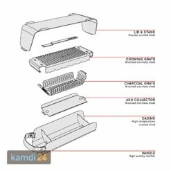 UNA Holzkohlegrill Cremeweiß -Outdoorchef-ausverkauf una holzkohlegrill cremeweiss 12947 m 9