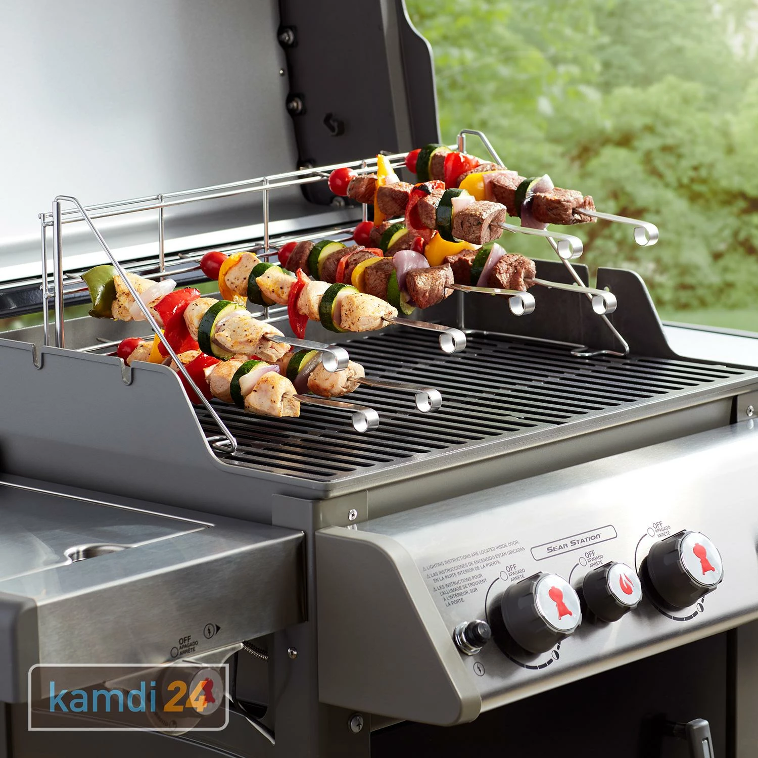 Weber Elevations-Tiered-Grilling-System Edelstahl Mit Grillspießen 7 Weber Elevations-Tiered-Grilling-System Edelstahl Mit Grillspießen – Bild 5