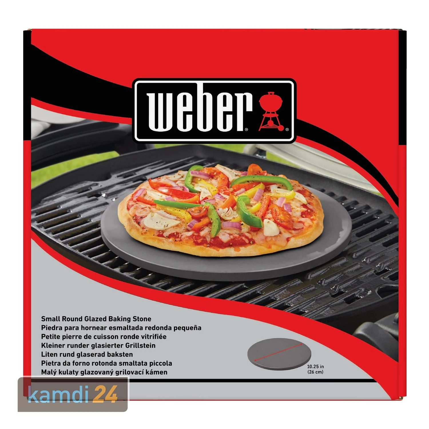 Weber Glasierter Pizzastein Aus Cordierit Ø 26 Cm 4 Weber Glasierter Pizzastein Aus Cordierit Ø 26 Cm – Bild 2