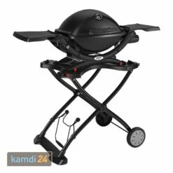 Weber Q 1200 Mobil Gasgrill Inkl. Tragbarem Rollwagen B-Ware