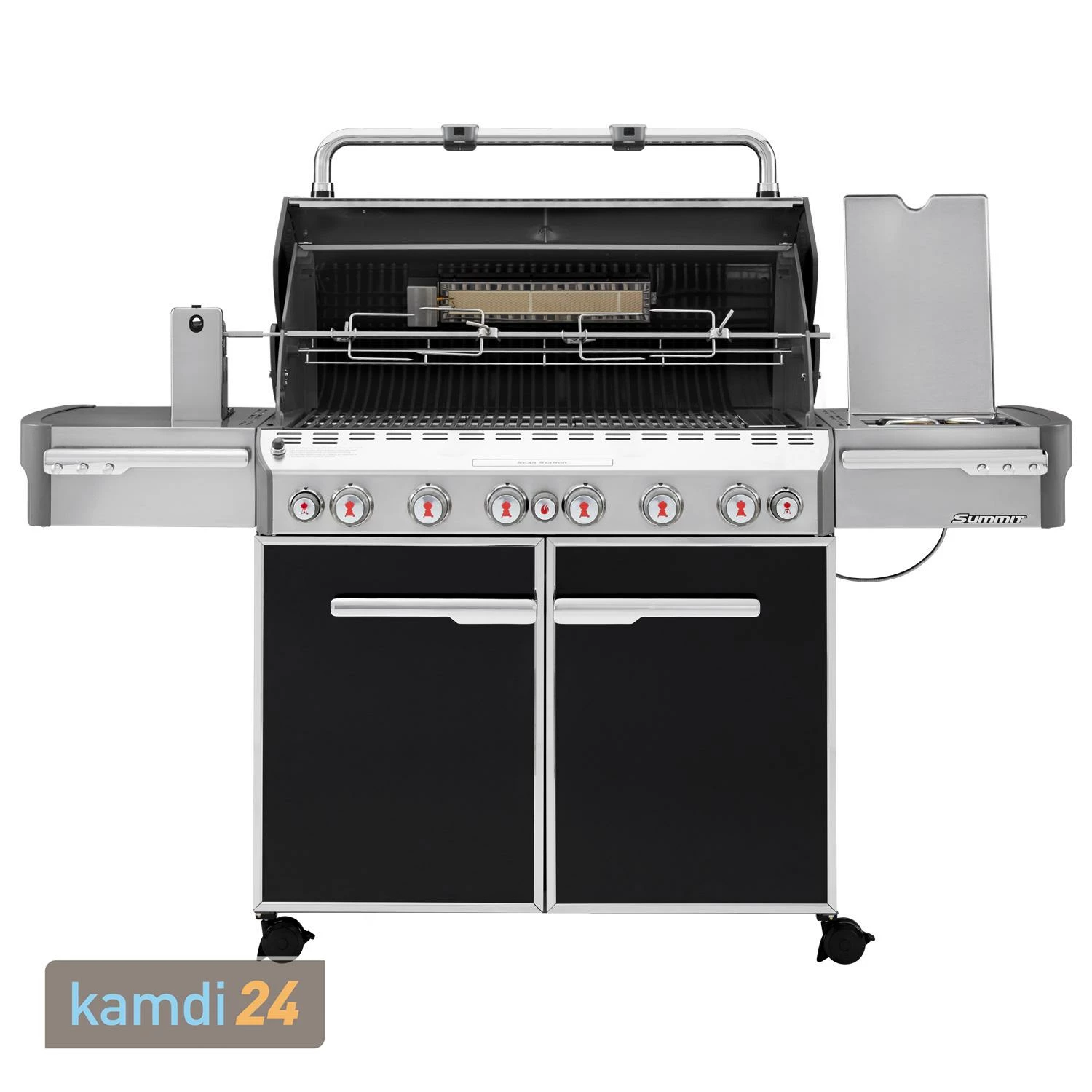 Weber Summit E-670 GBS Gas-Grillstation Schwarz 4 Weber Summit E-670 GBS Gas-Grillstation Schwarz – Bild 2