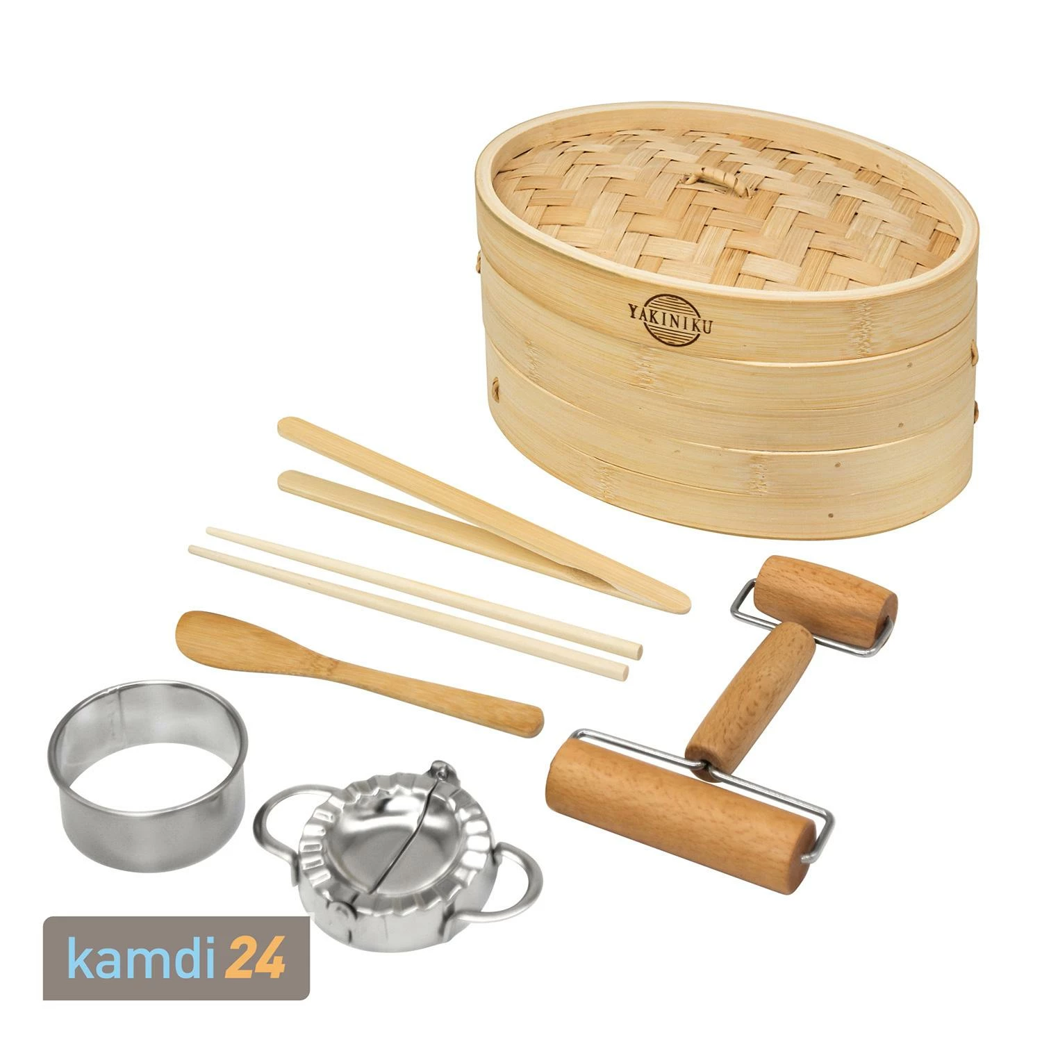 Yakiniku Dampfkorb Bambus Mit Dumpling-Zubehör 3 Yakiniku Dampfkorb Bambus Mit Dumpling-Zubehör